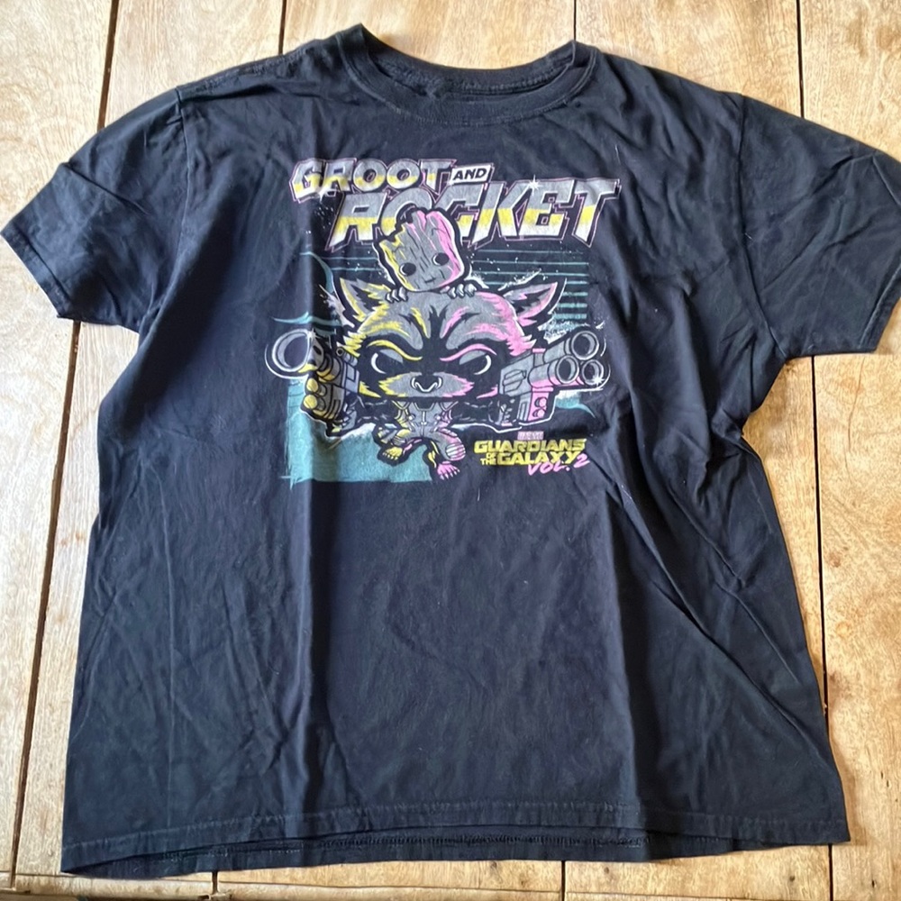 Groot and Rocket Funko Pop T-shirt Guardians of the Galaxy